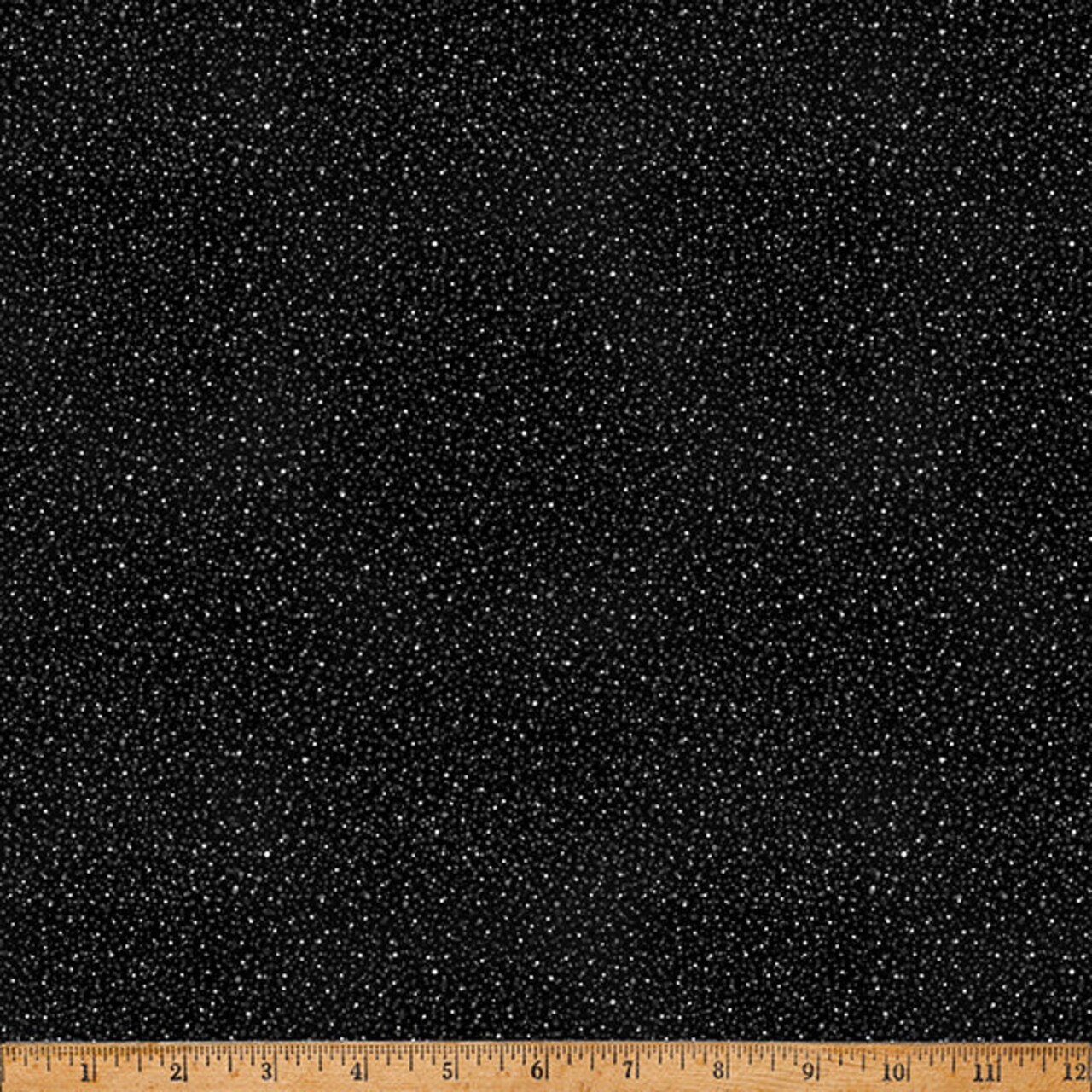 Fabric Hoffman Onyx Silver Metallic Speckle Blooming Holidays by the Quarter Yard X7793-213S